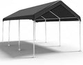 SIHAIAN 10 x 20 Ft Carport Replacement Canopy Cover (No Frame) – Black