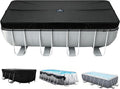 SIHAIAN Oval & Rectangular Pool Cover — Side Storage