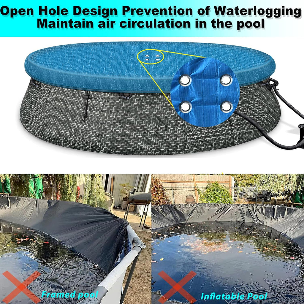 SIHAIAN Inflatable Above-Ground Pool Cover